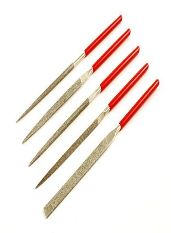 Thermo Diamond Files Set (Set of 5) Triangle/Square/Round/Half-Round/Flat for Jewelers/Diamond/Glass/Crafts - Image 3